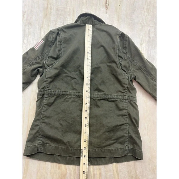 Polo Ralph Lauren Green Military Jacket Coat USA Flag Patch Child Size S 6 - Picture 7 of 10